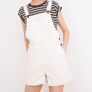 Madewell - Denim Corsica Short Overalls in Vintage Canvas Wash